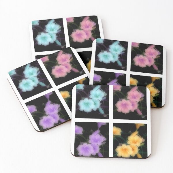 Item preview, Lovely Colorful Lily Collage Purple Pink Yellow Turquoise Blue designed and sold by JariHawk.