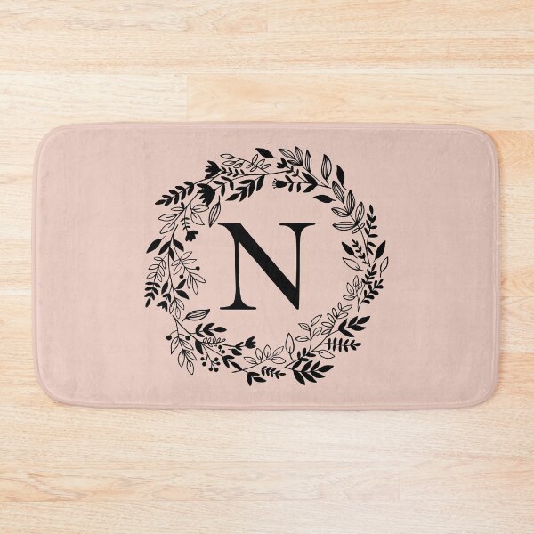 Item preview, Letter N with Floral Wreath - Initial N - Monogram Art designed and sold by thelustrous.