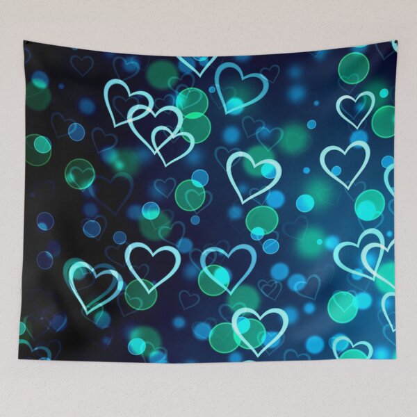 Item preview, Turquoise heart pattern designed and sold by NoahDea.