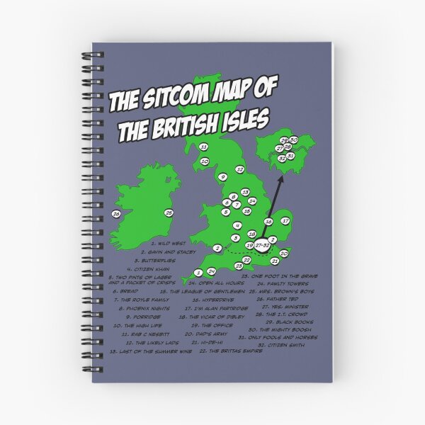 Item preview, The Sitcom Map of the British Isles designed and sold by Claracasper.
