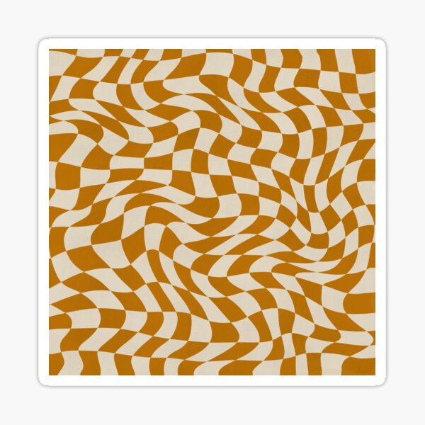 Item preview, Deep yellow ochre warp wavy checked designed and sold by Little  Dean.