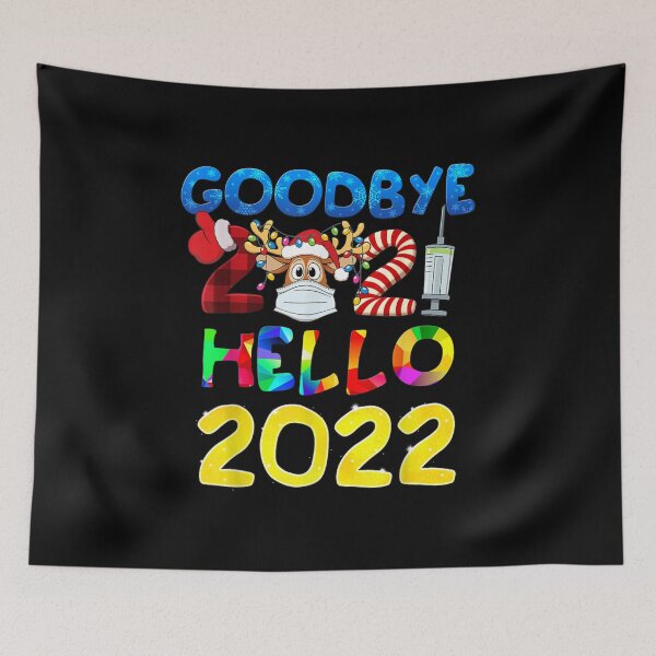 Item preview, Goodbye 2021 Hello 2022 funny christmas Happy New Year gift for nurse student designed and sold by wi trendshop.