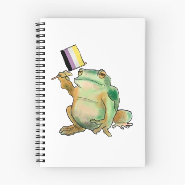 Item preview, non-binary pride flag frog  designed and sold by shmyga.