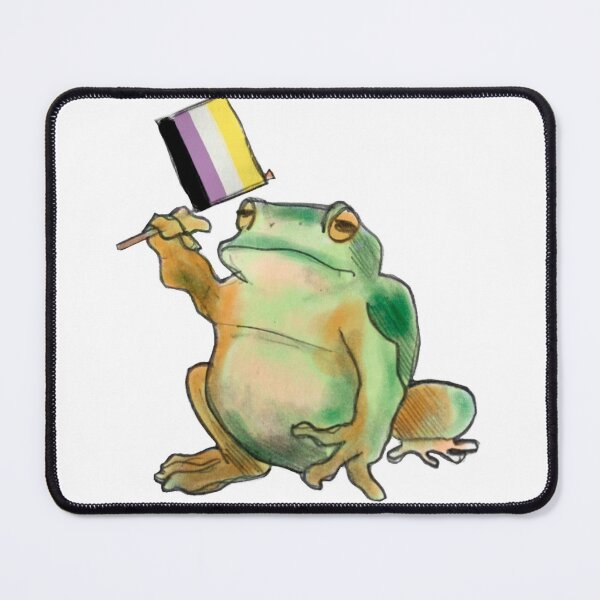 Item preview, non-binary pride flag frog designed and sold by shmyga.