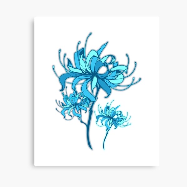 "Blue Spider Lily" Canvas Print for Sale by THEMADBRUSH Redbubble