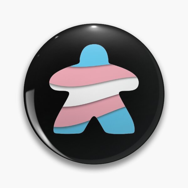Item preview, Trans Flag Meeple  designed and sold by geekyT.