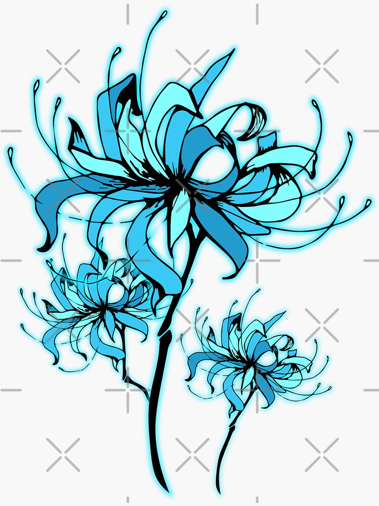 "Blue Lily" Sticker for Sale by THEMADBRUSH Redbubble