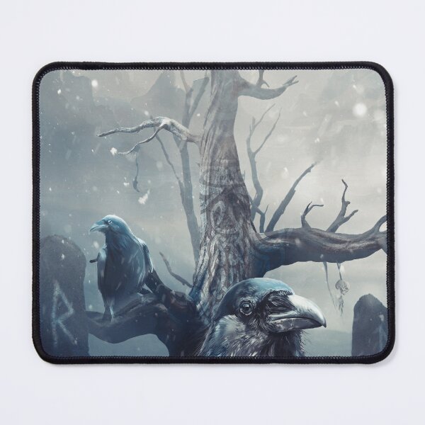Item preview, Huginn and Muninn Norse Ravens designed and sold by ikaruna.