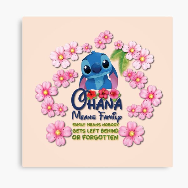 Stitch Ohana Canvas Prints Redbubble