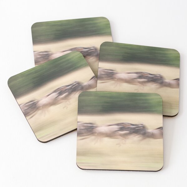 Item preview, Wildebeest fleeing during the great migration designed and sold by Ingo Gerlach.