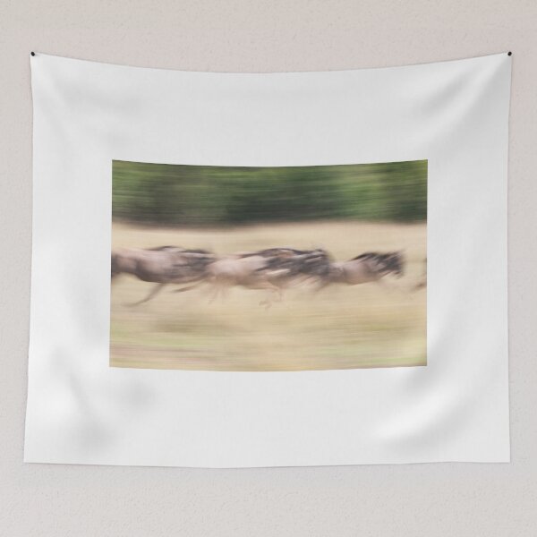 Item preview, Wildebeest fleeing during the great migration designed and sold by Ingo Gerlach.