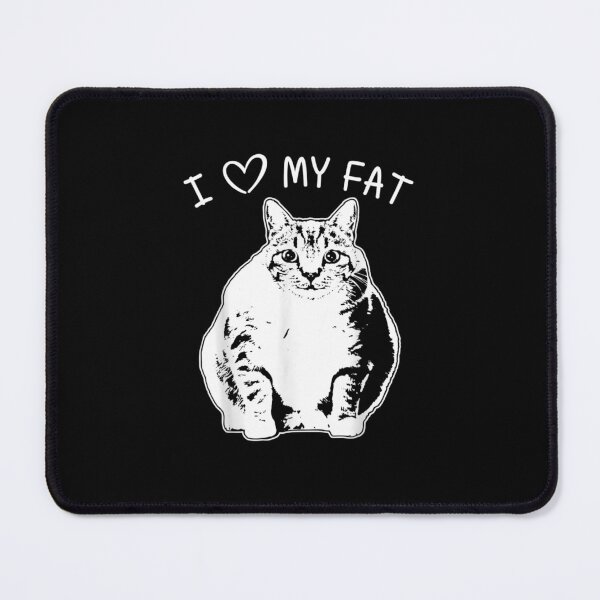 Vista previa del artículo con la obra «Amo a mi gato gordo», diseñado y vendido por wi trendshop.