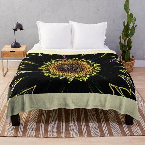 Item preview, Bright Abstract Sunflower Yellow Gold Pink Blue White designed and sold by JariHawk.