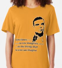 Turing - Black and White Style Slim Fit T-Shirt