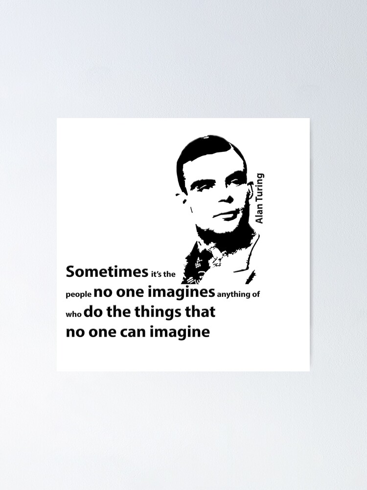 Alternative Ansicht von Turing - Schwarz-Weiß-Stil Poster