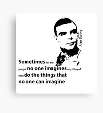 Turing - Black and White Style Canvas Print