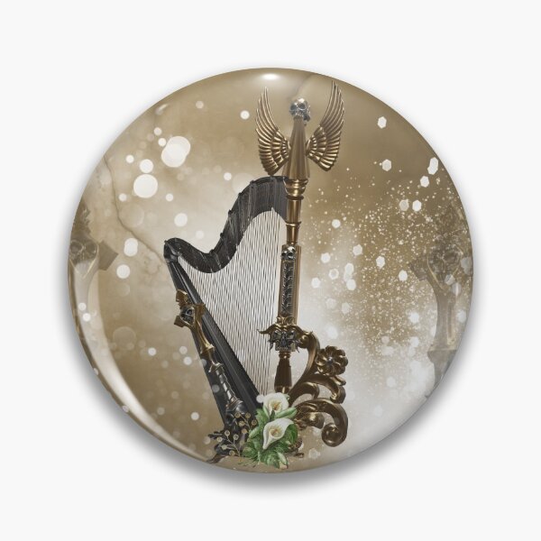 Item preview, Beautiful steampunk harp with skull designed and sold by nicky2342.