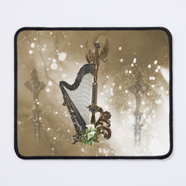 Item preview, Beautiful steampunk harp with skull designed and sold by nicky2342.