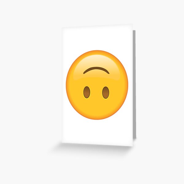 upside-down-emoji-greeting-card-by-adambombnickel-redbubble