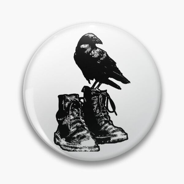 Item preview, combat boots crow   designed and sold by RootinTootinTee.