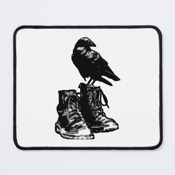 Item preview, combat boots crow designed and sold by RootinTootinTee.