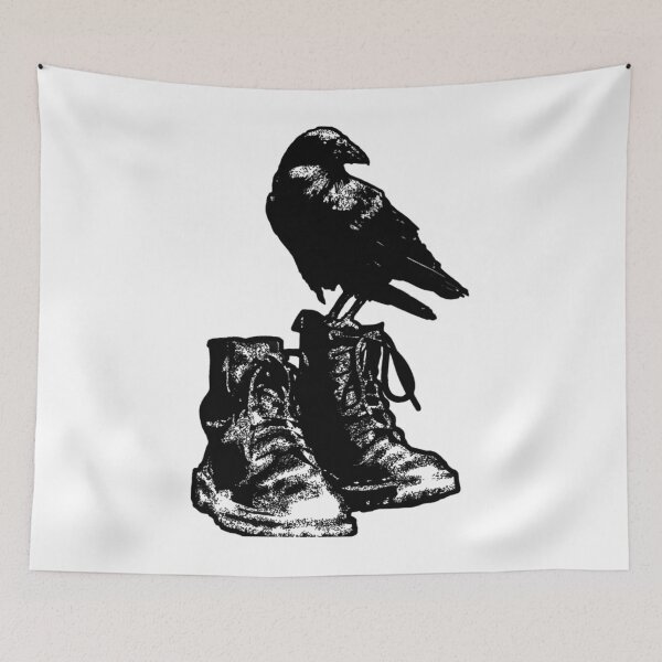Item preview, combat boots crow   designed and sold by RootinTootinTee.
