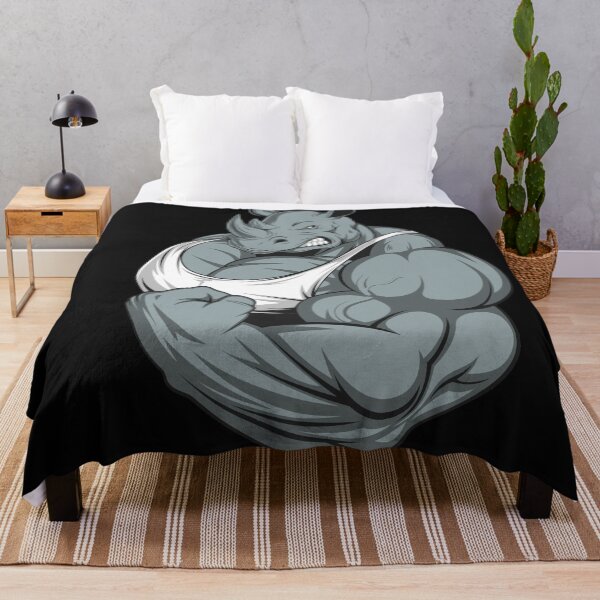 Item preview, Big White Fitness Rhinoceros designed and sold by BerryCats.