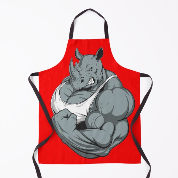 Item preview, Big White Fitness Rhinoceros designed and sold by BerryCats.