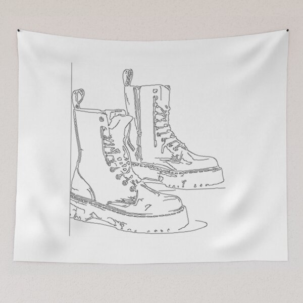 Item preview, doc martens line drawing   designed and sold by RootinTootinTee.
