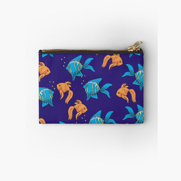 Item preview, Swimming Fishes on navy blue  designed and sold by PegasusDesigns.