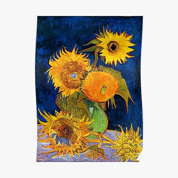 "Vincent van Gogh's Still Life "Vase with Five Sunflowers"" Poster