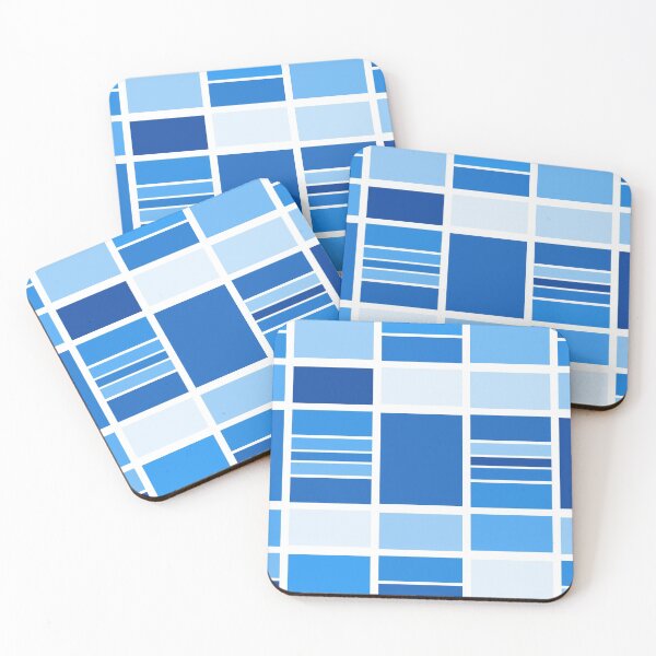 Item preview, Repeating rectangles pattern in shades of blue designed and sold by PaulArden.