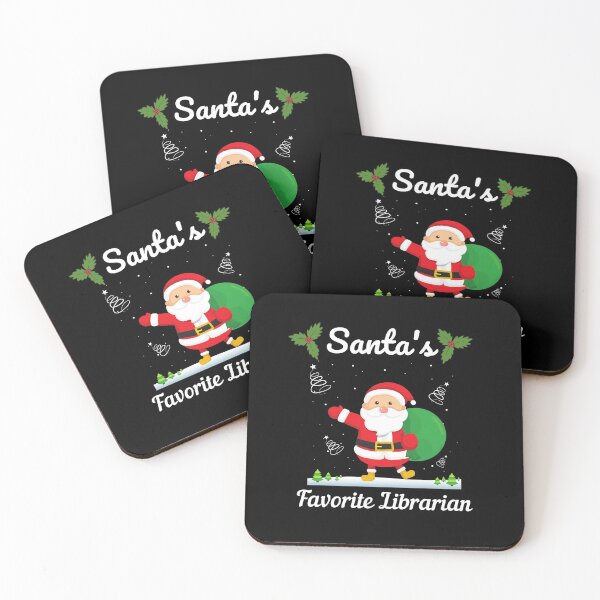 Item preview, Santa's Favorite Librarian Funny Christmas Gift For Librarian designed and sold by RmeenaArt.