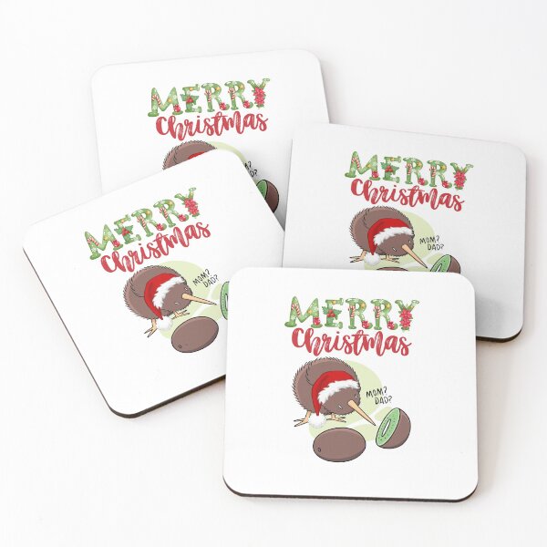 Item preview, Merry Christmas New Zealand kiwi bird and kiwi fruit - Funny | Witty Christmas kiwi design designed and sold by HROC.