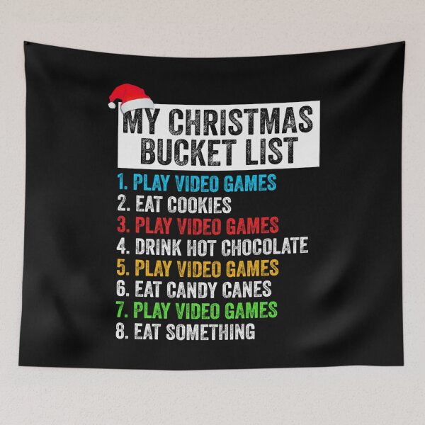 Item preview, Xmas Bucket List Santa Hat Funny Video Gamer Boys Christmas designed and sold by kopleadias.