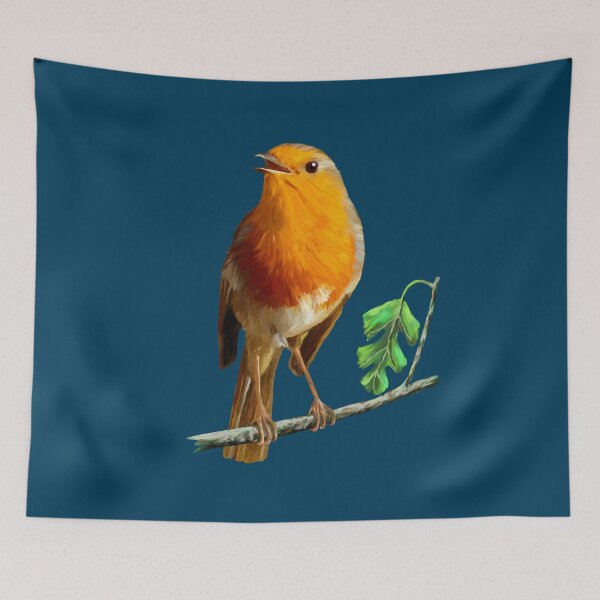 Item preview, EUROPEAN ROBIN PAINTING - EUROPEAN GARDEN BIRDS, designed and sold by Danicus666.