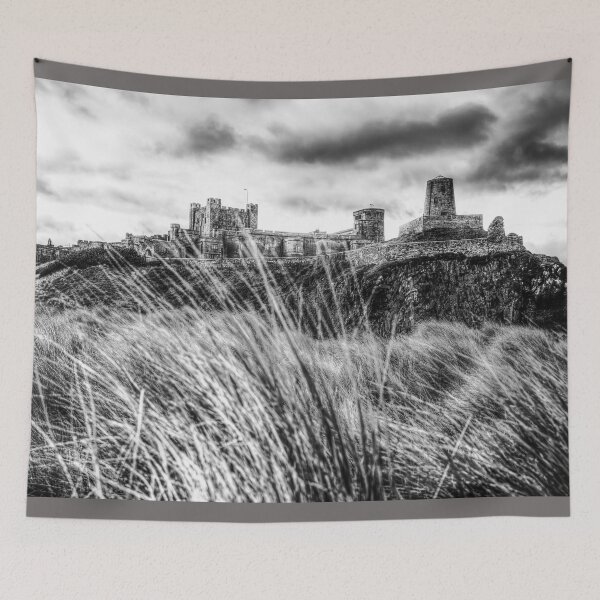 Item preview, Bamburgh Castle, Northumberland, UK Black And White designed and sold by Paul Thompson Photography.