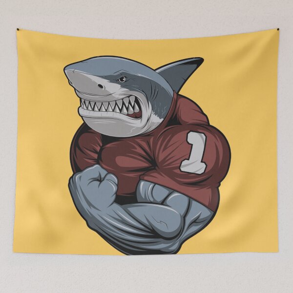 Item preview, Big Gray Fitness Shark  designed and sold by BerryCats.