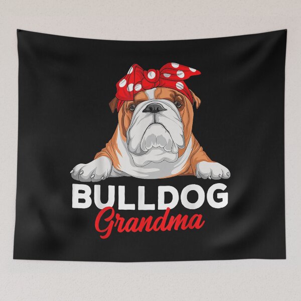 Artikelvorschau, English Bulldog Grandma Dog Owner Funny Women entworfen und verkauft von Melle123234.