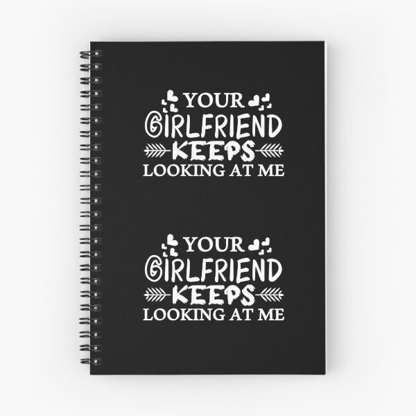 Item preview, Your Girlfriend Keeps Looking At Me with white hearts designed and sold by sama-stylish.