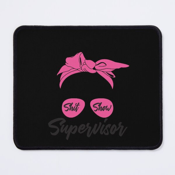 Item preview, Shit Show Supervisor Funny Messy Bun Pink Distressed Sunglasses designed and sold by niftee.
