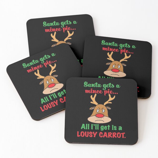 Item preview, Santa Gets A Mince Pie... Grumpy Rudolph designed and sold by Sketchypenface.