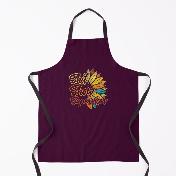 Item preview, Shit Show Supervisor Funny Messy Bun Retro Vintage Sunflower Distressed Style designed and sold by niftee.