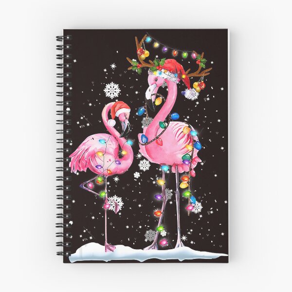 Item preview, Christmas Flamingo Santa Hat Xmas Lights Flamingo Loves designed and sold by JodyBoling.