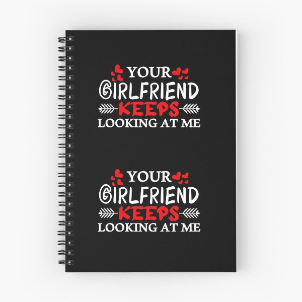 Item preview, Your Girlfriend Keeps Looking At Me with red hearts designed and sold by sama-stylish.