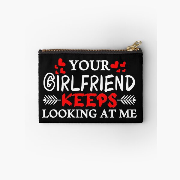 Item preview, Your Girlfriend Keeps Looking At Me with red hearts designed and sold by sama-stylish.