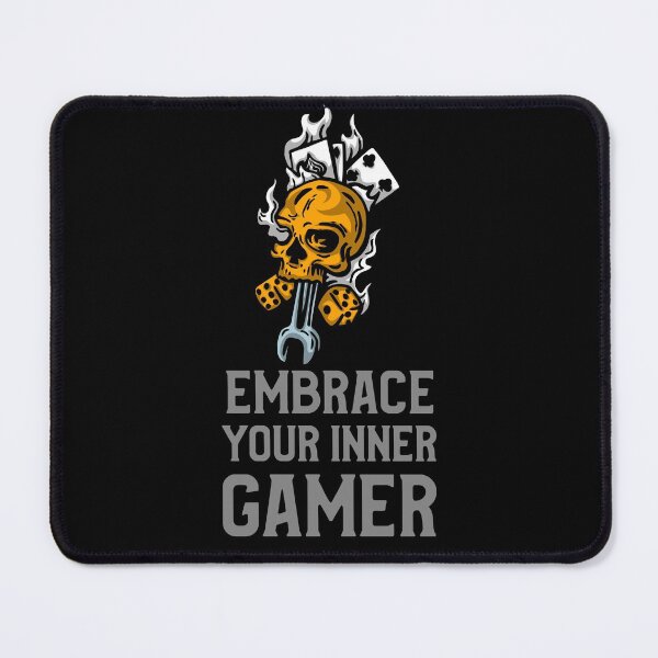 Item preview, Embrace your Inner gamer skull dice card spanner designed and sold by Salkian.