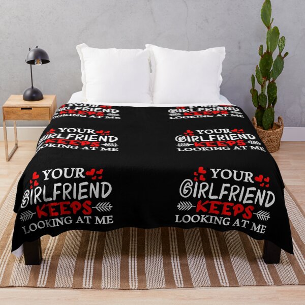 Item preview, Your Girlfriend Keeps Looking At Me with red hearts designed and sold by sama-stylish.