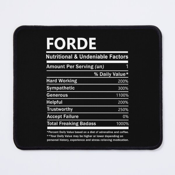 Item preview, Forde Name T Shirt - Forde Nutritional And Undeniable Factors Gift Item Tee designed and sold by nauglesamatha.