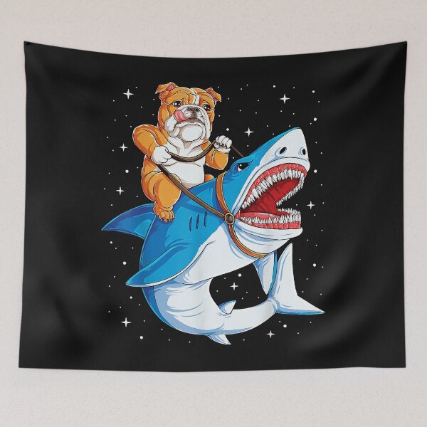 Item preview, English Bulldog Shark T shirt Kids Space Galaxy Jawsome Gift designed and sold by Melle123234.